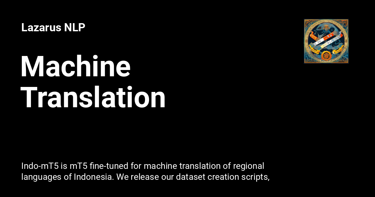 Machine Translation - Lazarus NLP